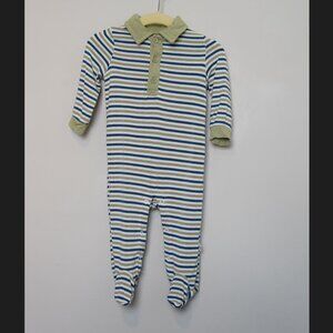Milkberry Bamboo Striped Collared Footies Size 3M